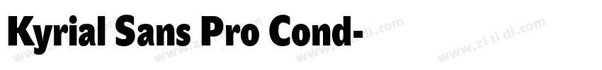 Kyrial Sans Pro Cond字体转换
